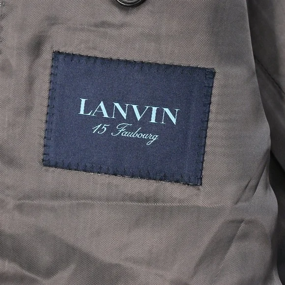 Lanvin 42R Gray Glenn Check 100% Wool 15 Faubourg Italy Blazer Jacket Sport Coat